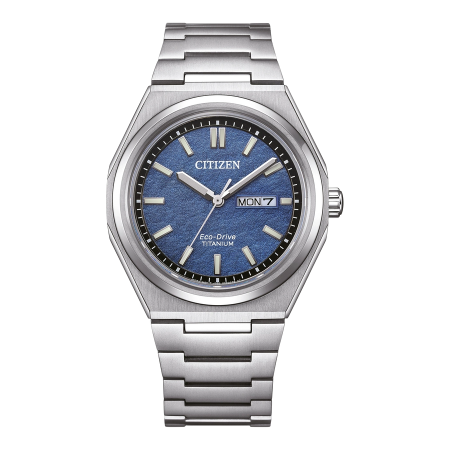 Citizen Zenshin Eco-Drive AW0130 – Super Titanium 39,5 mm – AW0130-85LC – Blau