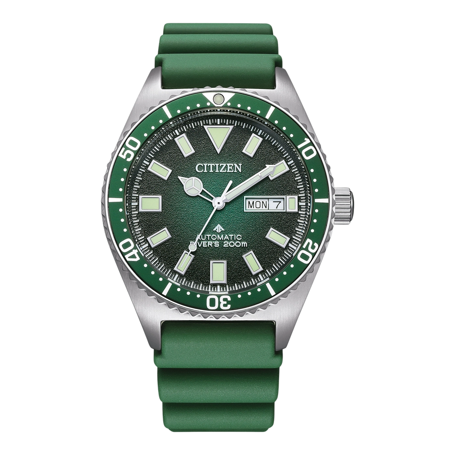 Citizen Promaster Mechanical Diver NY012 – Automatic 41 mm – NY0121-09XC – Grün / grünes Urethanband