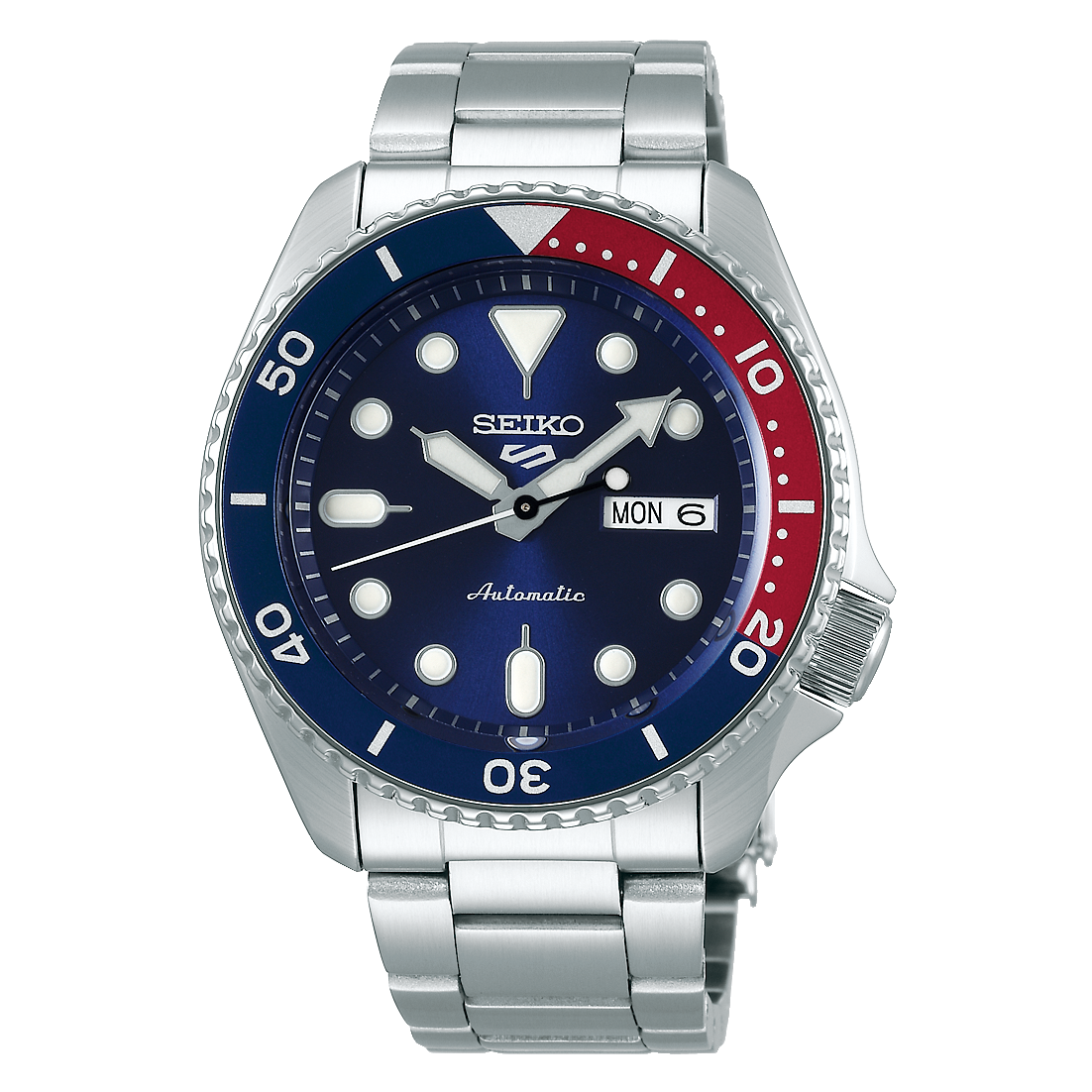 Seiko 5 Sports SKX Automatic – 42,5 mm SRPD53K1 – Blau mit Blau-Rot-Lünette