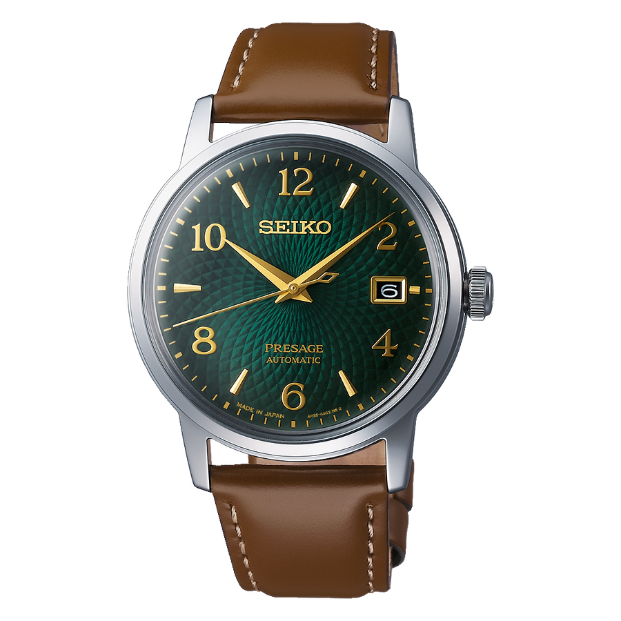 Seiko Presage Cocktail Time SRPE45J1 SRPE45J1 – Grün, Lederband