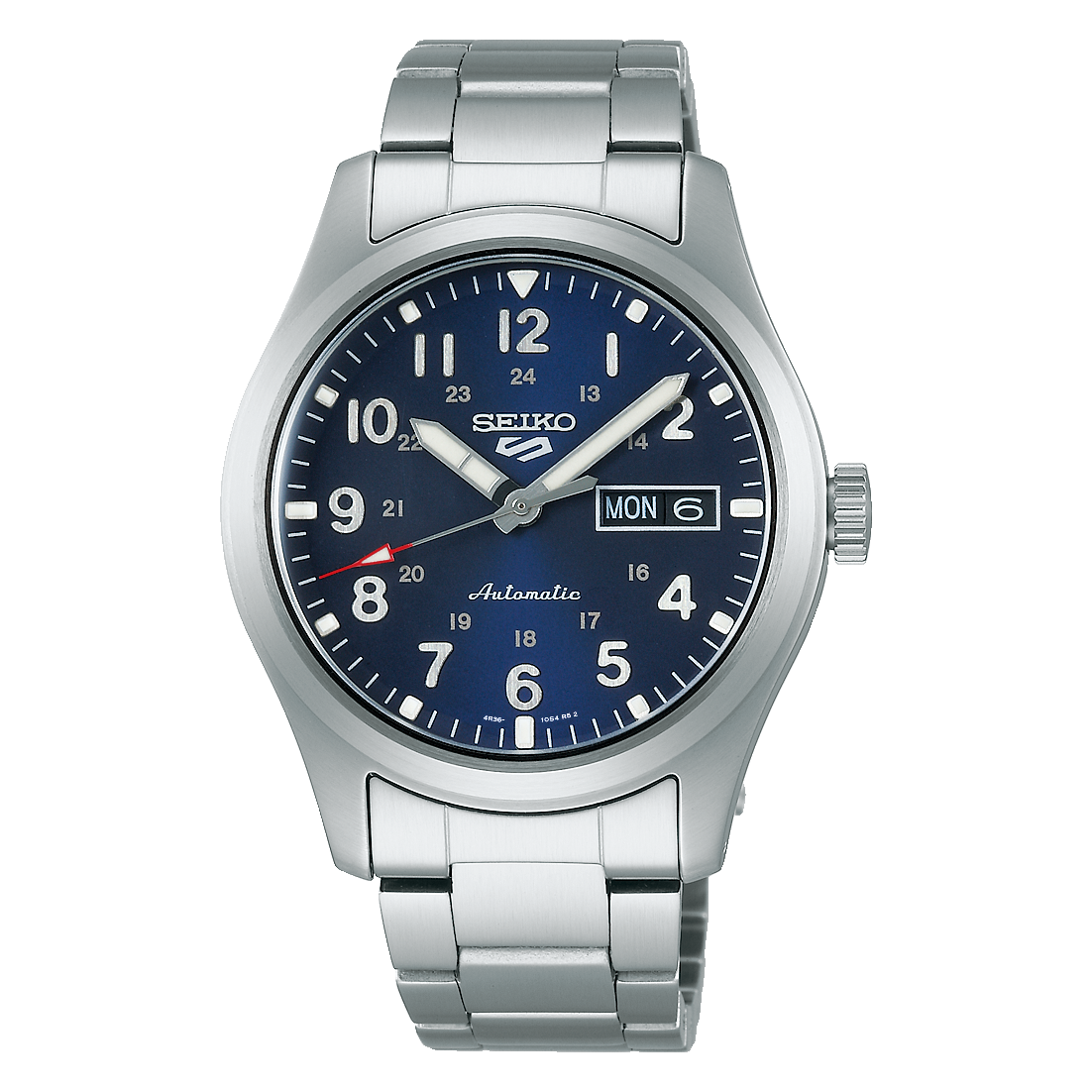 Seiko 5 Sports Field – 39,4 mm SRPG29K1 – Blau, Edelstahlband