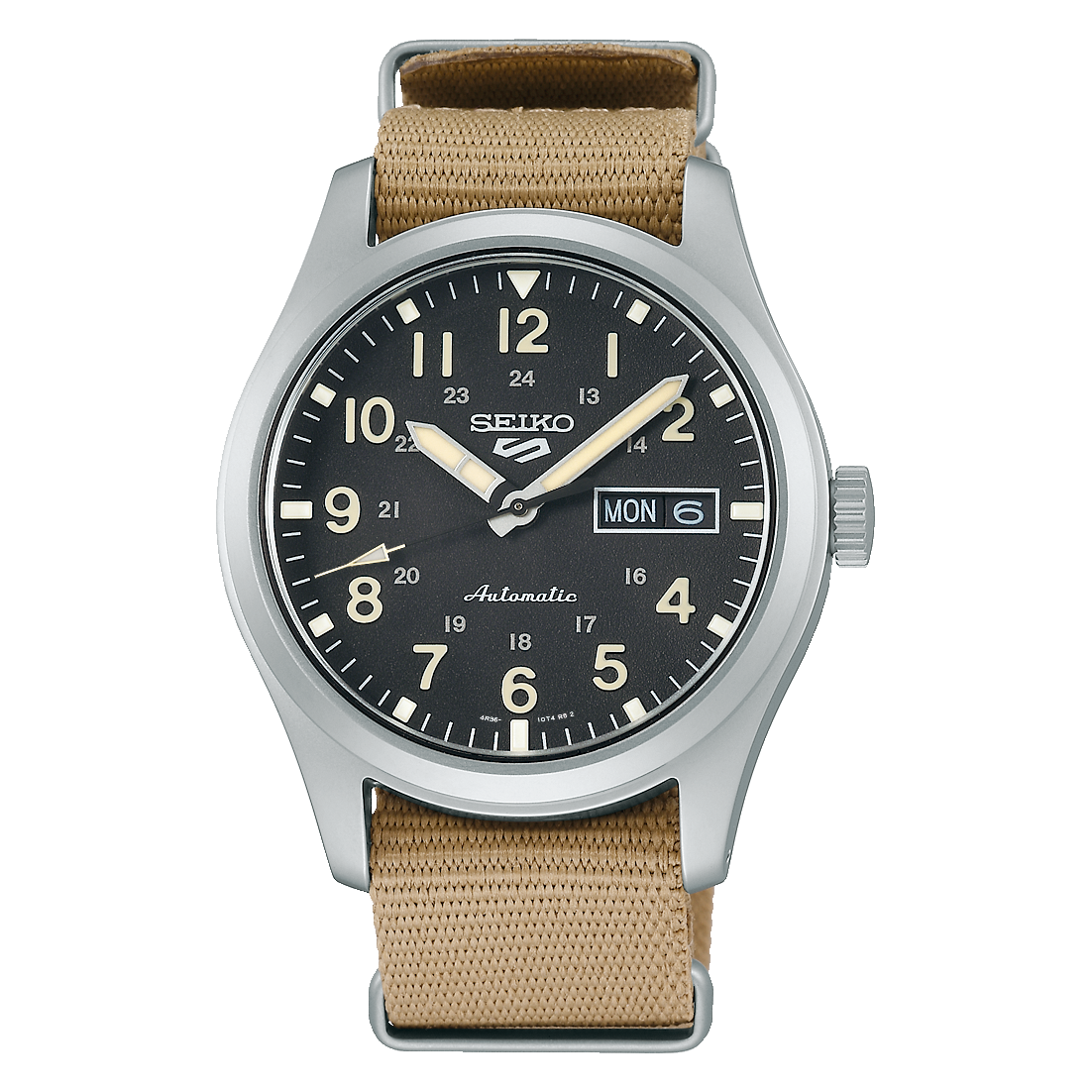 Seiko 5 Sports Field – 39,4 mm SRPG35K1 – Schwarz, Nylonband