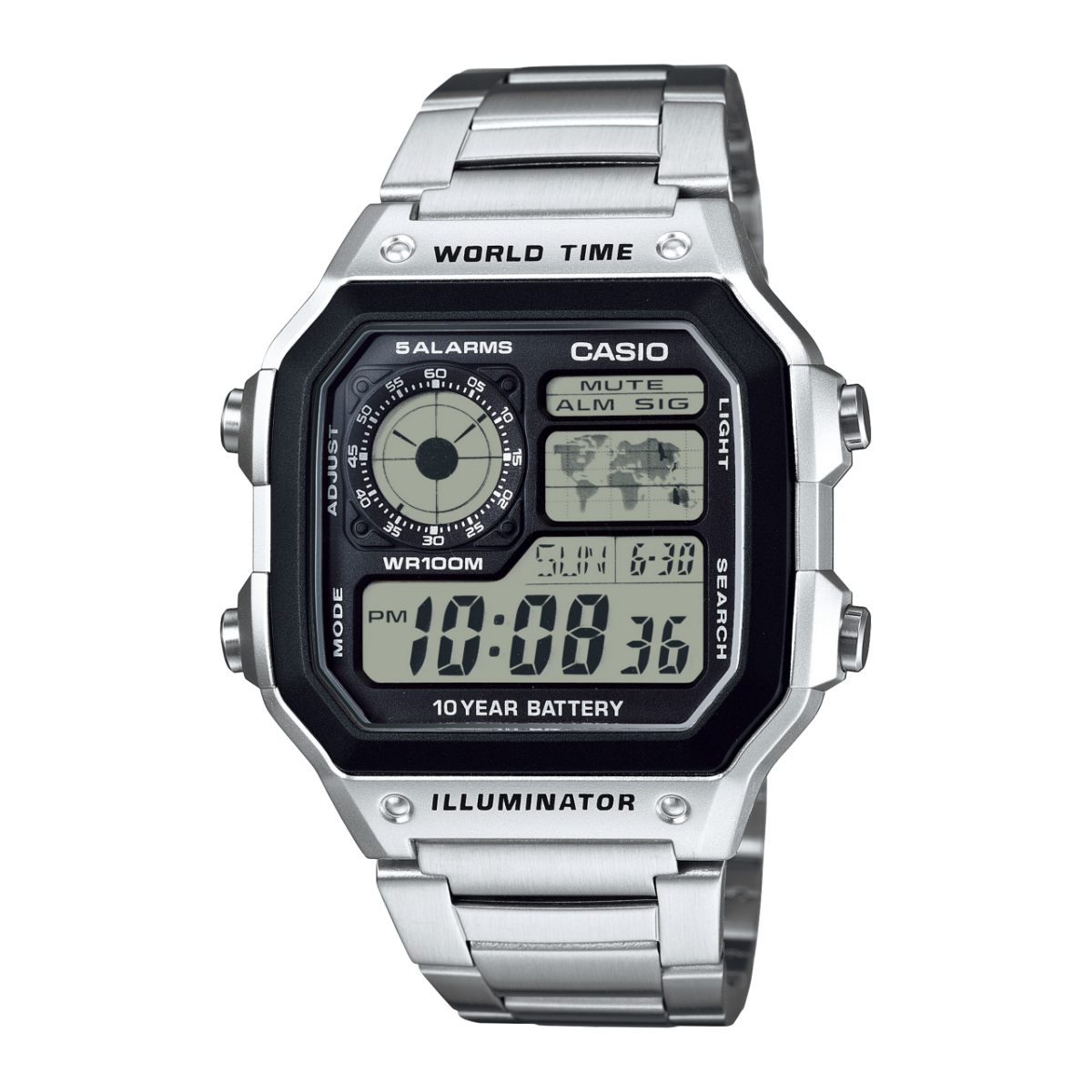 Casio AE-1200WHD-1AVEF Casio Royale AE-1200WHD-1AVEF – Silber Schwarz