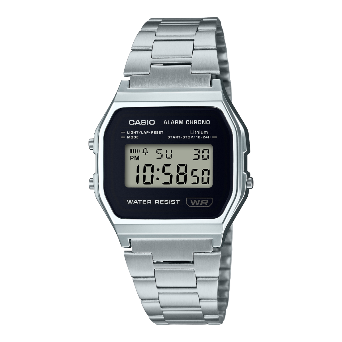 Casio A158WEA-1 A158WEA-1 – Silber Schwarz
