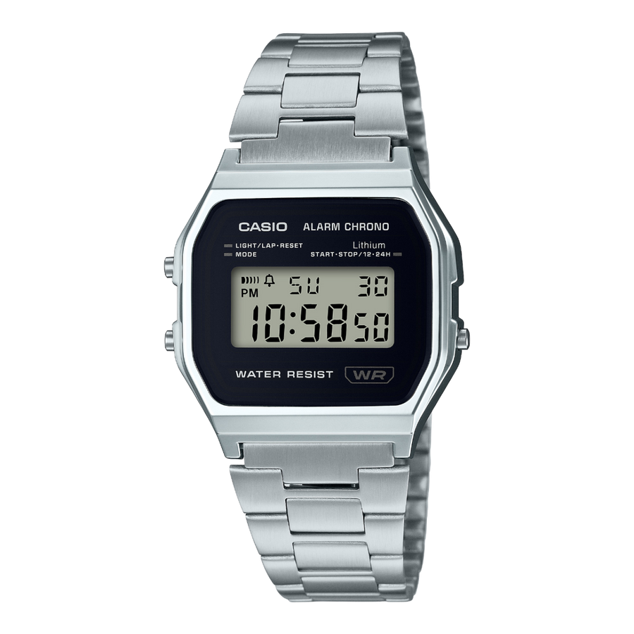 Casio A158WEA-1 A158WEA-1 – Silber Schwarz