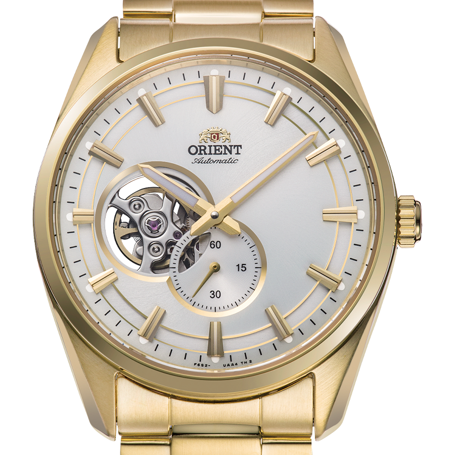 Orient AR00 Semi Skeleton Automatic – 40,8 mm – RA-AR0007S – Weiß / goldfarben